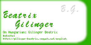beatrix gilinger business card